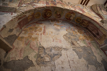 Image showing Fresco in the Church of St. Nicholas in Demre, Turkey