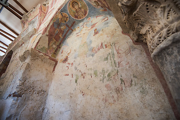 Image showing Fresco in the Church of St. Nicholas in Demre, Turkey