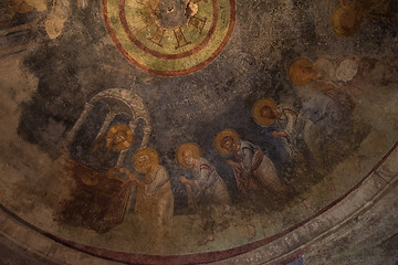 Image showing Fresco in the Church of St. Nicholas in Demre, Turkey