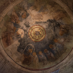 Image showing Fresco in the Church of St. Nicholas in Demre, Turkey