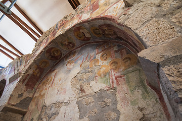 Image showing Fresco in the Church of St. Nicholas in Demre, Turkey