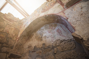 Image showing Fresco in the Church of St. Nicholas in Demre, Turkey