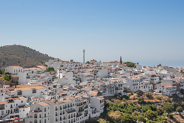 Image showing View over the town of Frigiliana, Spain