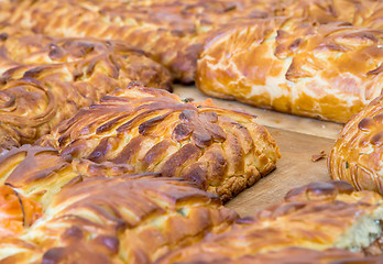 Image showing Kulebyaka cabbage pie. Russian cuisine