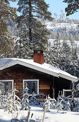 Image showing wooden house in the forest