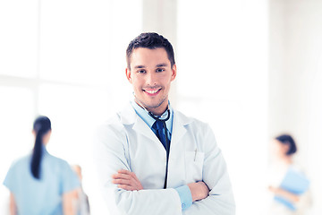 Image showing male doctor with stethoscope