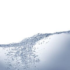 Image showing Clean blue water on white