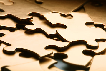 Image showing golden jigsaw