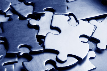 Image showing golden jigsaw