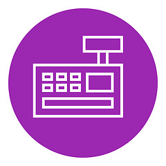 Image showing Cash register machine line icon.