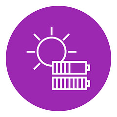 Image showing Solar energy line icon.