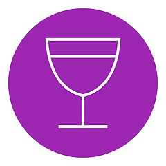 Image showing Glass of wine line icon.