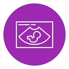 Image showing Fetal ultrasound line icon.