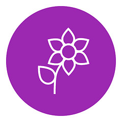 Image showing Flower line icon.