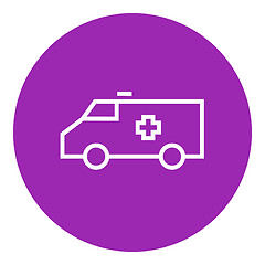 Image showing Ambulance car line icon.