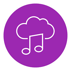 Image showing Cloud music line icon.