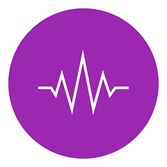 Image showing Sound wave line icon.