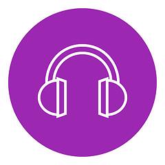 Image showing Headphone line icon.