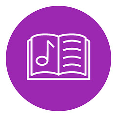 Image showing Music book line icon.