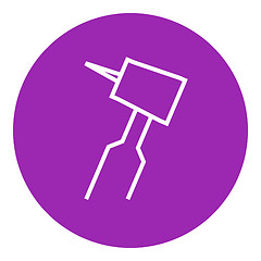 Image showing Dental drill line icon.