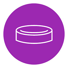 Image showing Hockey puck line icon.
