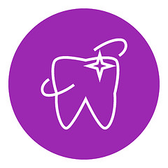 Image showing Shining tooth line icon.