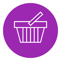 Image showing Shopping basket line icon.