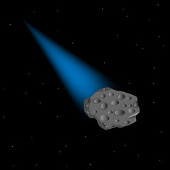 Image showing Asteroid in cosmos