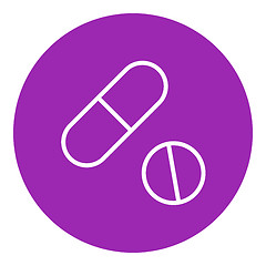 Image showing Pills line icon.