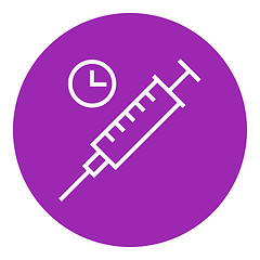 Image showing Syringe line icon.