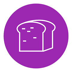 Image showing Half of bread line icon.