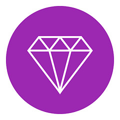 Image showing Diamond line icon.