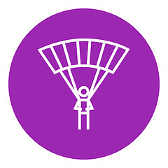 Image showing Skydiving line icon.