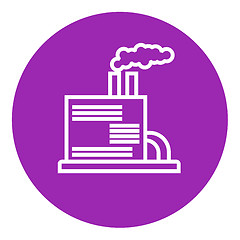 Image showing Refinery plant line icon.