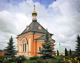 Image showing An Orthodox Church on a picturesque hill.