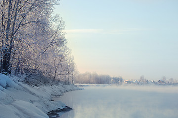 Image showing Winter river landscape