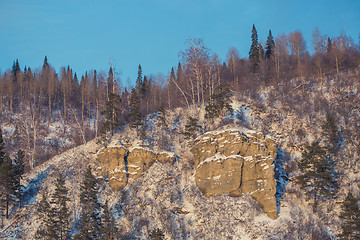 Image showing face mountain in winter time