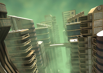 Image showing 3D Illustration Futuristic City