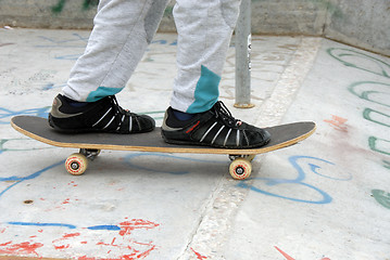 Image showing skateboard ramp at park