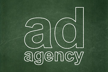 Image showing Marketing concept: Ad Agency on chalkboard background