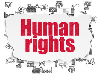 Image showing Politics concept: Human Rights on Torn Paper background