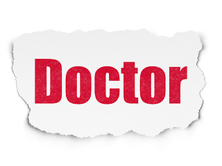 Image showing Health concept: Doctor on Torn Paper background