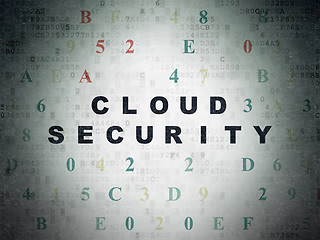 Image showing Cloud computing concept: Cloud Security on Digital Data Paper background