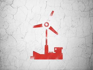 Image showing Industry concept: Windmill on wall background