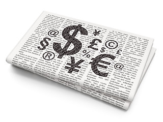 Image showing News concept: Finance Symbol on Newspaper background