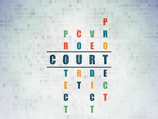 Image showing Law concept: Court in Crossword Puzzle
