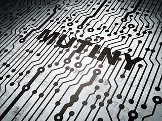 Image showing Politics concept: circuit board with Mutiny