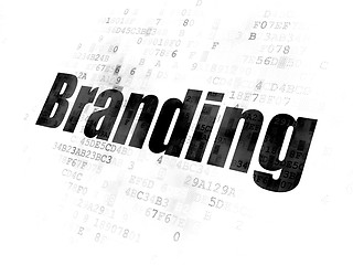 Image showing Marketing concept: Branding on Digital background