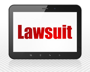 Image showing Law concept: Tablet Pc Computer with Lawsuit on display