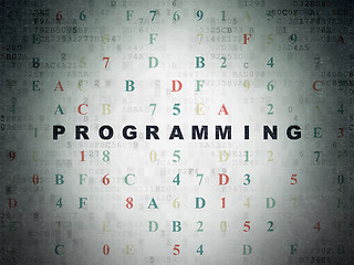 Image showing Programming concept: Programming on Digital Data Paper background